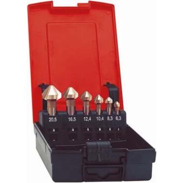 Taper and deburring countersink set, 90°, HSS with cylindrical shank type 1440